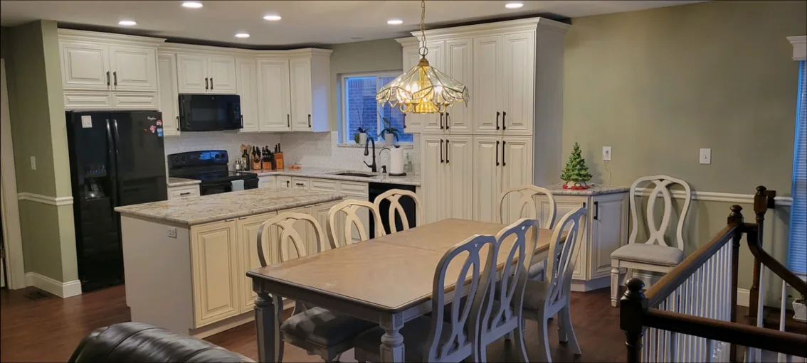 Kitchen and dining room renovation completed by Spagnolo & Pelak.